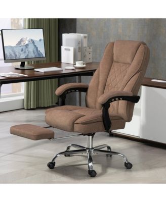 Massage Office Chair with Foot Rest Executive Chair 6 Vibration Points and Adjustable Height