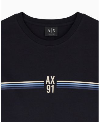 Men's 91 4 Stripes Stripe Cotton T-Shirt