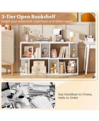 3 Tier Small Space Bookshelf with Display Shelf Organizer