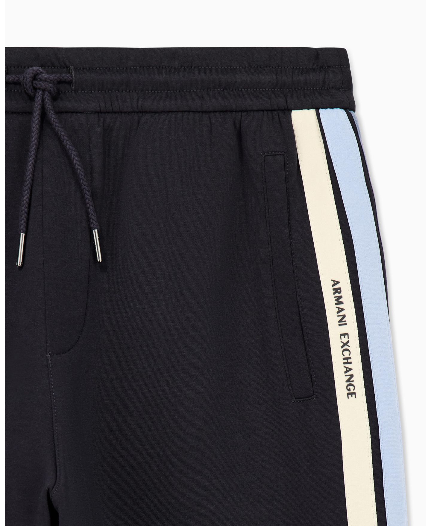 Мужские брюки A|X Armani Exchange 4 Stripes Jogger, цвет: Глубокий тёмно-синий — фото 4