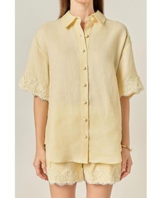 Women's Linen Lace Shirt