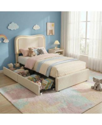 Metal Twin Daybed With Trundle Bed, Twin Size Day Bed With Pullout Trundle and Headboard, Metal Sofa Bed Frame With Steel Slat Support