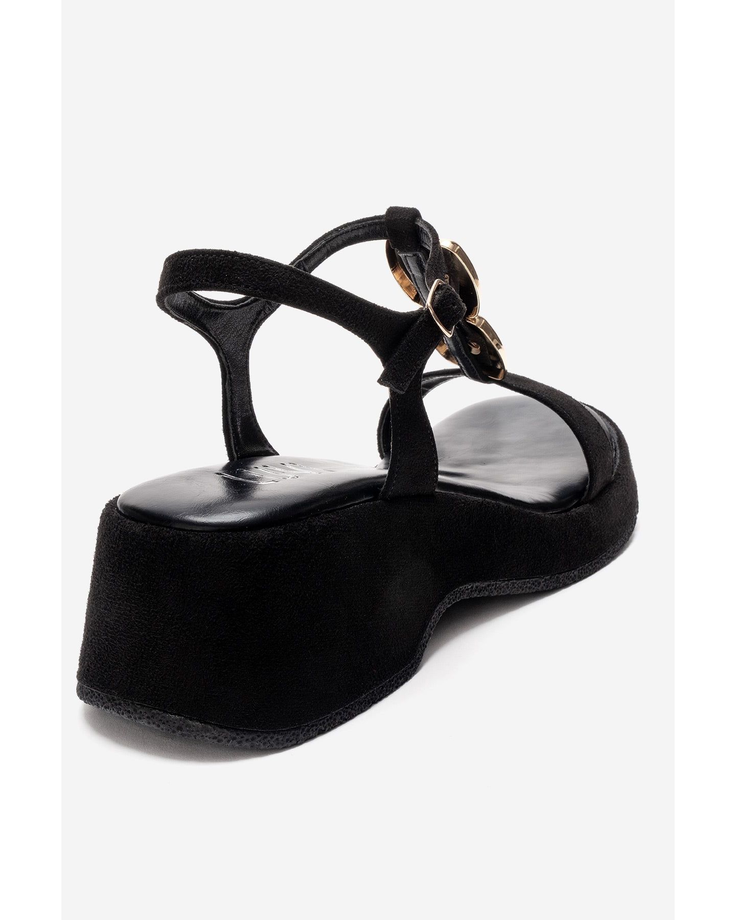 Женские сандалии Prologue Shoes Shoes Matt Platform, цвет: Чёрный замшевый — фото 3