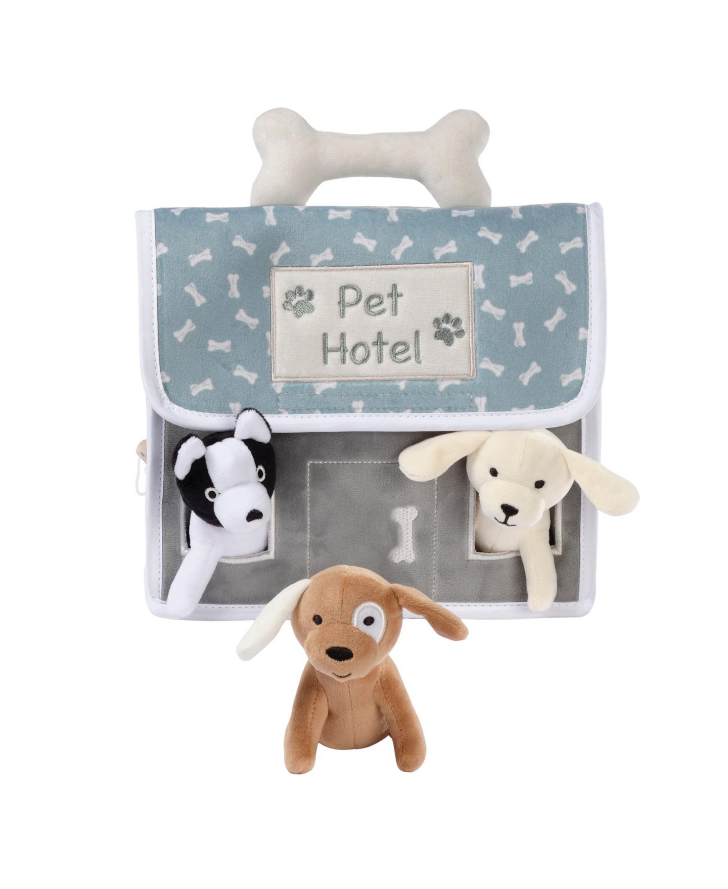 Детский игровой набор Lambs & Ivy Pet Hotel Interactive Plush 3-Piece Playset, Ages 0+, цвет: Зелёный — фото 2