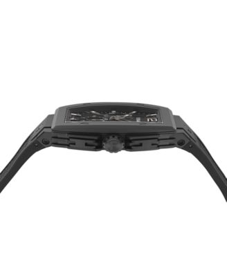 Men's Black Stainless Steel Bracelet Watch, 42mm