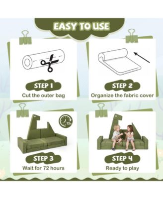 13 Piece Modular Kids Play Couch for Creative Play