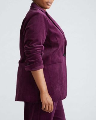 Plus Size Corduroy Blazer