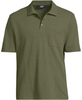 Men's Short Sleeve Cotton Linen Polo Shirts