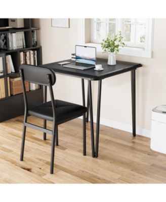 3-Piece Dining Table Set with 2 Upholstered Chairs