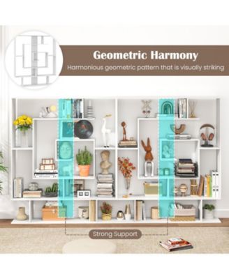 7-Tier Bookshelf Open Display Shelf Rack for Home