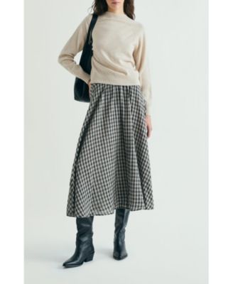 Women's Plaid Midi Skirt