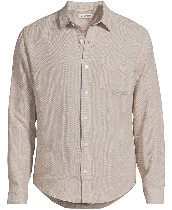 Men's Long Sleeve Linen Shirt - thumbnail 7