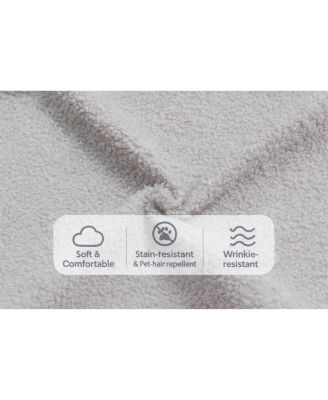 Modern Gray Fabric Sofa with Plush Cushions and Pet-Friendly Design