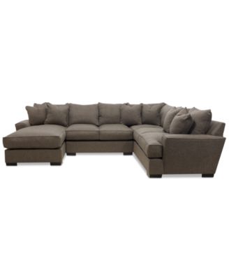 Furniture - Ainsley 3-Pc. Chaise Sectional with 6 Toss Pillows 101" W x 143" D x 40" H