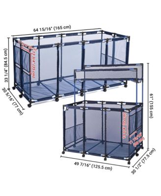 2 Pack Mesh Pool Storage Bin Rolling Cart Noodle Holder Organizer Large