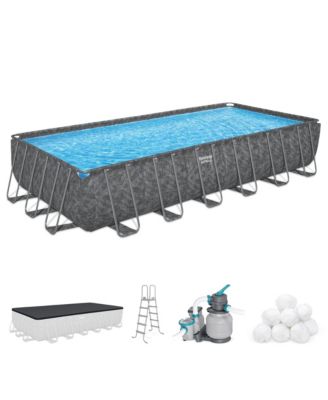 APX 365 Rectangular Above Ground Swimming Pool Set