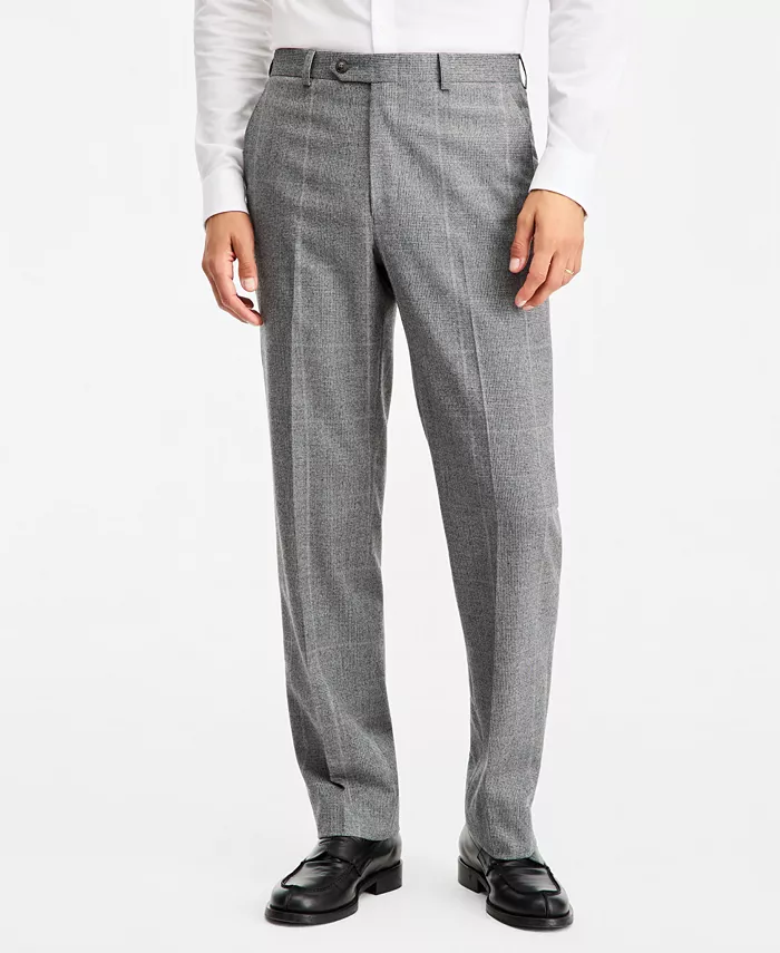 Men's Classic-Fit Wool-Blend Stretch Plaid Suit Separate Pants - thumbnail 10