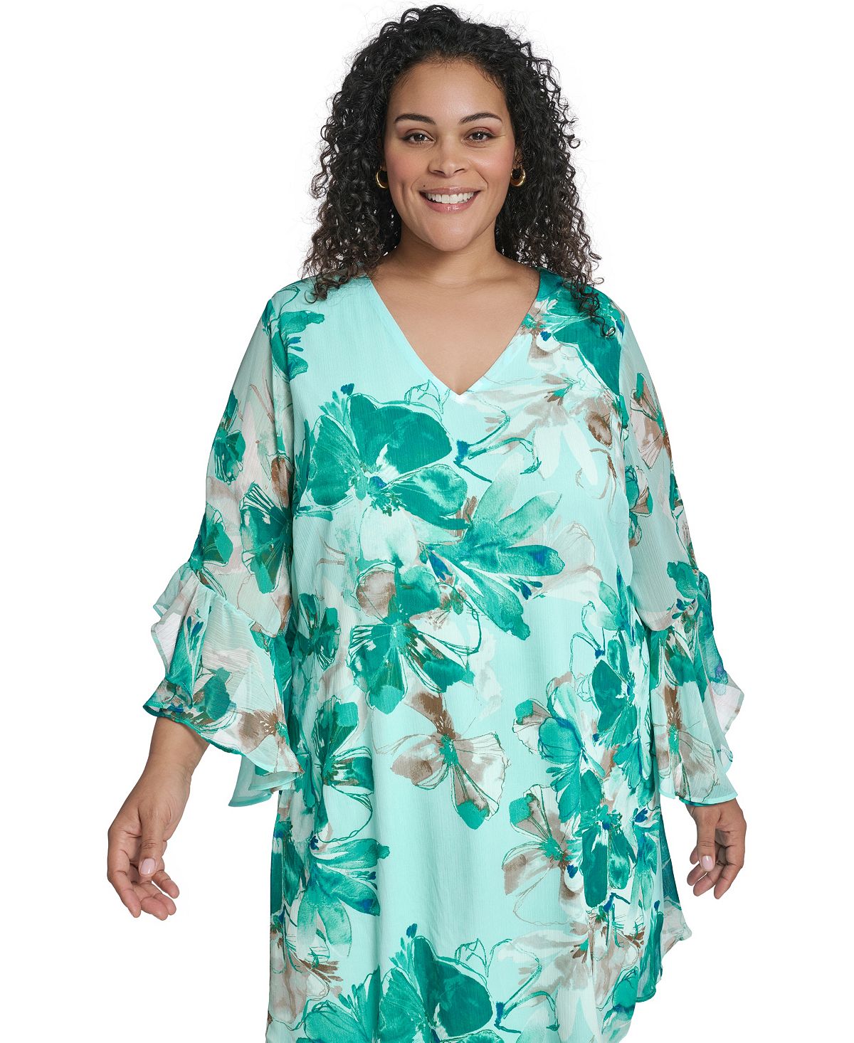 Calvin Klein Women's V-Neck Shift Dress view 3 — MAYCSS fashion products