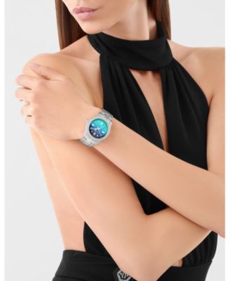 Women's Queen Silver Stainless Steel Bracelet Watch, 36mm