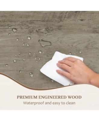 70.8" Dining Table for 4-6, Farmhouse Wood Table, Metal Legs, Rectangle Kitchen Table for Dining, Living