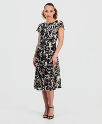 Petite Tie-Front Midi Dress