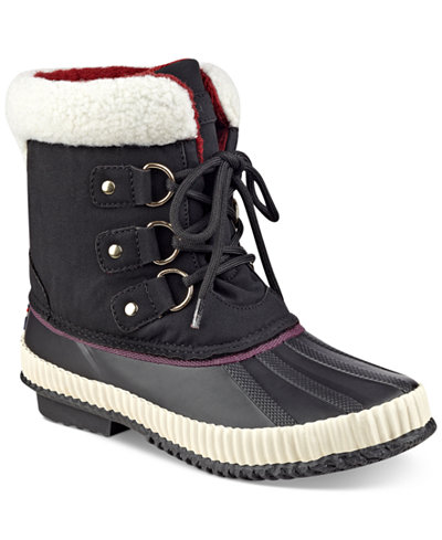 Tommy Hilfiger Ebonie Lace-Up Duck Booties