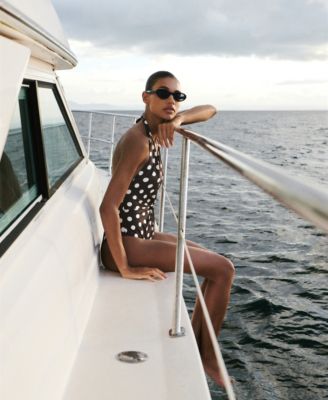 Women's Halter Polka Dot Swimsuit