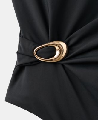 Women's Gathered Detail Asymmetrical Swimsuit