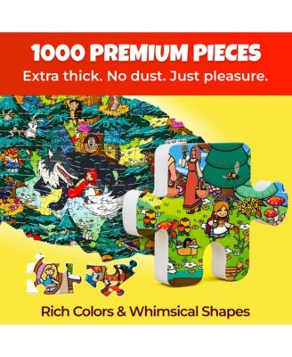 1000 Piece Puzzle for Adults Hood — Fantasy Adult Puzzles with Secret Tasks & Fairy Tale Audio Story for Deep Relaxation