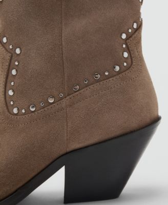 Women's Studs Suede Ankle Boots