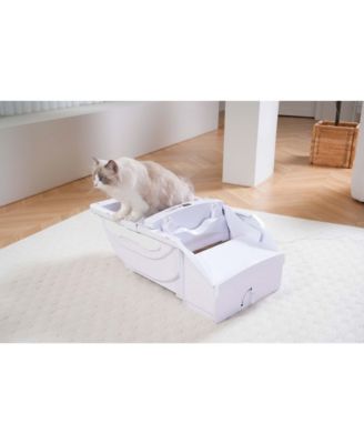 Smart Cat Litter Box with Wide Opening – Self-Cleaning Hooded Litter Box for Cats