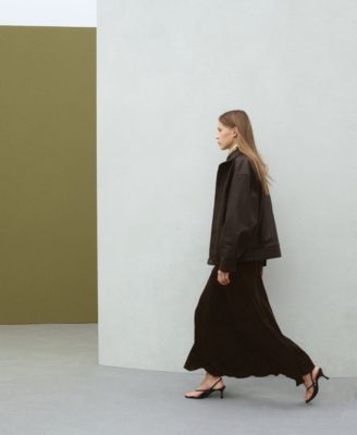 Women's Oversized Leather Jacket