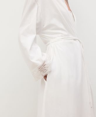 Women's Lace Cotton Robe