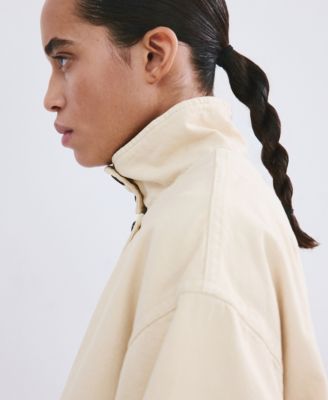 Women's Stand-Up Collar Denim Parka