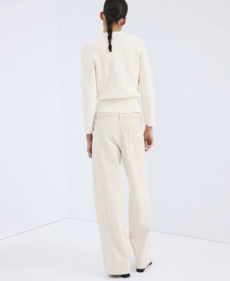 Women's Drawstring Wide-Leg Jeans