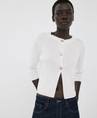 Women's Jewel Button Knitted Cardigan