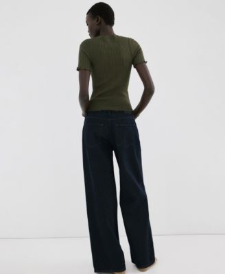 Women's Ribbed Knit T-Shirt