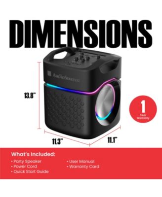 2.1 Party Speaker, 160W, Subwoofer, RGB Lights, Bluetooth 5.3, Dual Mics, Portable with Ultra Bass Boost