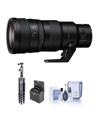 NIKKOR Z 400mm f/4.5 VR S Lens, Bundle with Vanguard VEO 3 GO 235AB Aluminum Travel Tripod, 95mm Filter Kit, Cleaning Kit