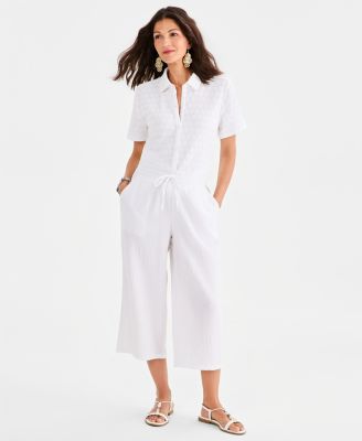 Women's Cotton Gauze Pull-On Capri Pants