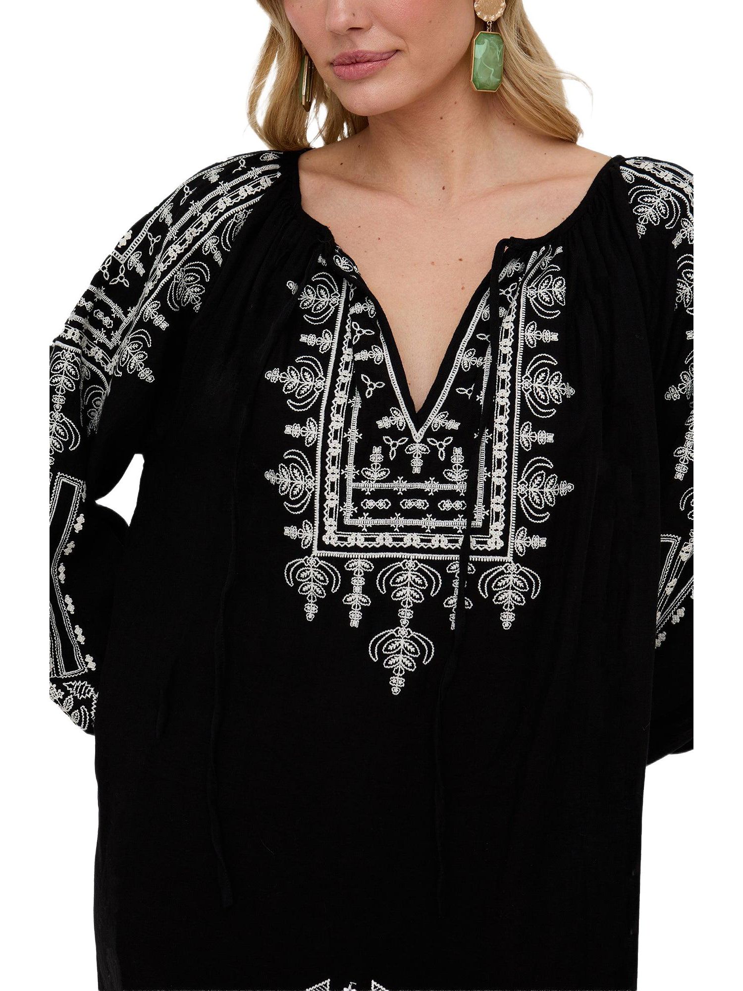 Women's Aurelia Kaftan Style Embroidered Maxi Dress