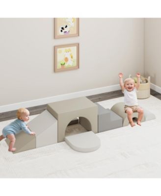 7-Piece Toddler Climbing Blocks Set, Soft PU Foam for Safe Indoor Play and Early Motor Development