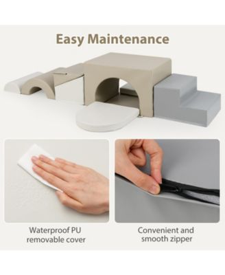 7-Piece Toddler Climbing Blocks Set, Soft PU Foam for Safe Indoor Play and Early Motor Development