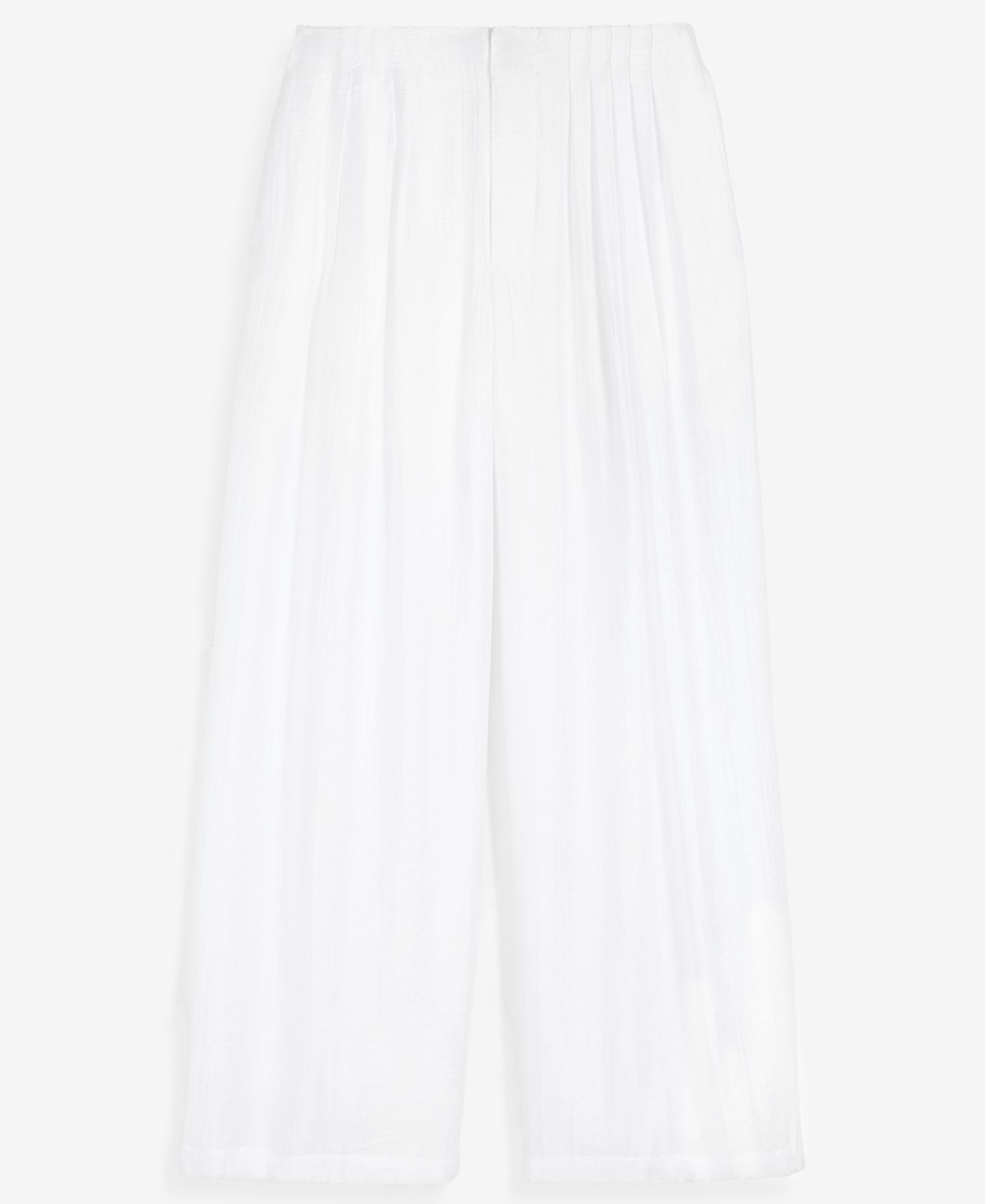Женские брюки On 34th Pintucked Gauze Wide-Leg Pants, Regular & Short, цвет: Яркий белый — фото 5
