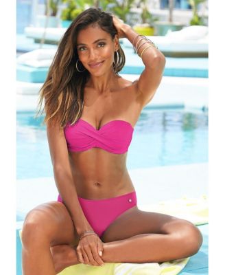 Women's Twist Bandeau Bikini Swimsuit Top Bra Sizing