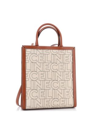 Small Vertical Cabas Tote Printed Canvas and Leather