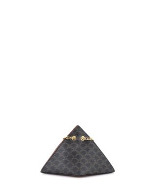 Pyramid Chain Shoulder Bag Triomphe Coated Canvas