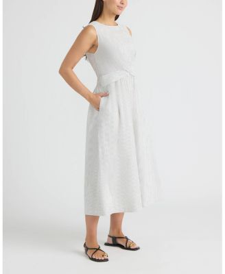 Women's Sheersucker Twist Detail Dress