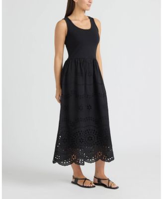 Women's Twofer Dress with Eyelet Skirt