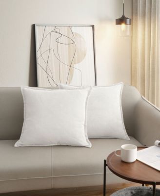 Faux Linen Plush 2-Pack Decorative Pillow Set, 20" x 20"